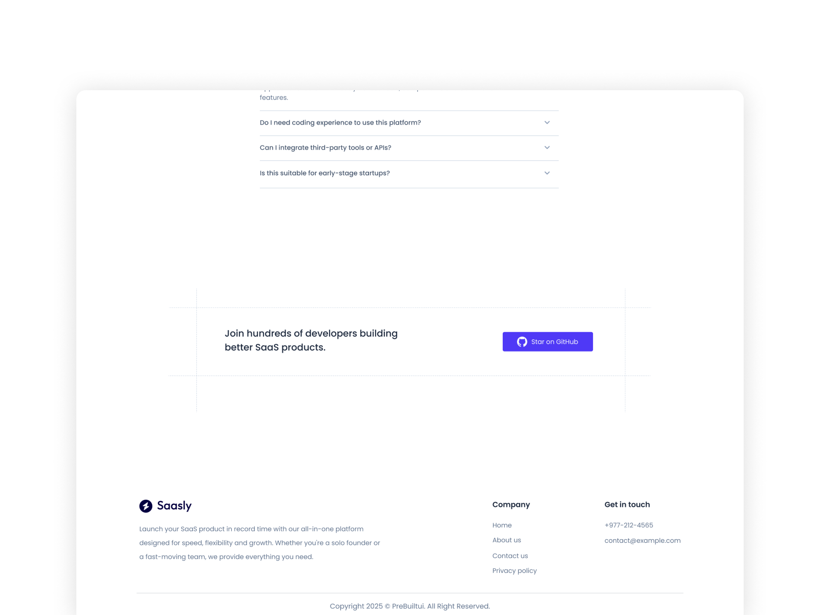 SaaSly - Modern SaaS App